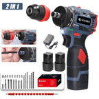 Brushless 16.8V Wireless Screw Drill with 2 Batteries, Complete Kit for DIY and Works