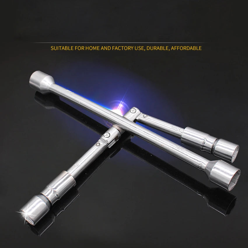 Car Repair Wheel Nut Socket Folding Cross Wrench Spanner Hand Tool Car Repair Tyre Remover Mounting 17 19 21 23mm Hex Socket