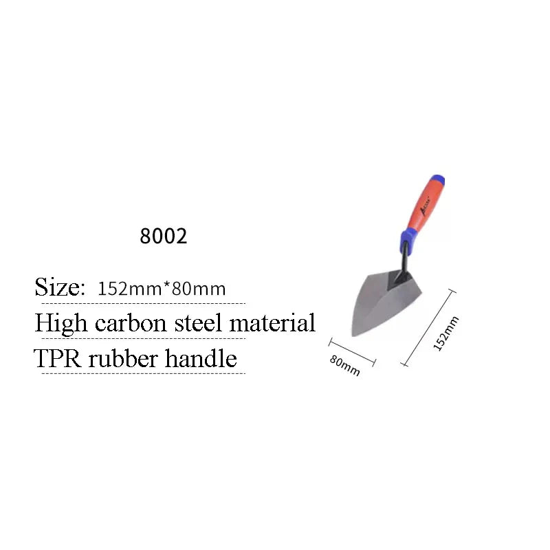5/6/10/11/12 Inch Putty Knife Brick Trowel Laying Carbon Steel Blade Pointing Plaster Tool Carbon Steel