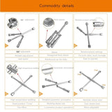 Car Repair Wheel Nut Socket Folding Cross Wrench Spanner Hand Tool Car Repair Tyre Remover Mounting 17 19 21 23mm Hex Socket