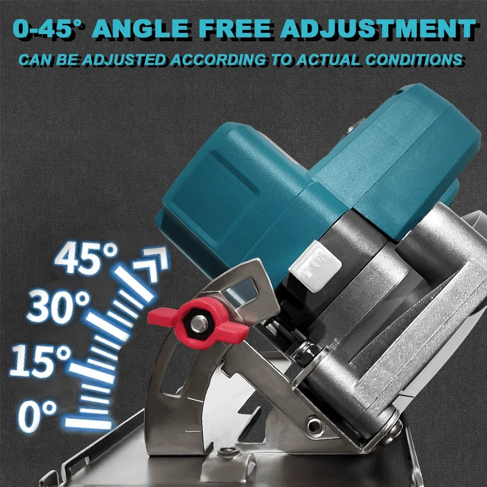 150mm Brushless Electric Circular Saw 6Inch Cordless Handheld Adjustable Electric Saw Wood Cutter Machine For Makita 18V Battery
