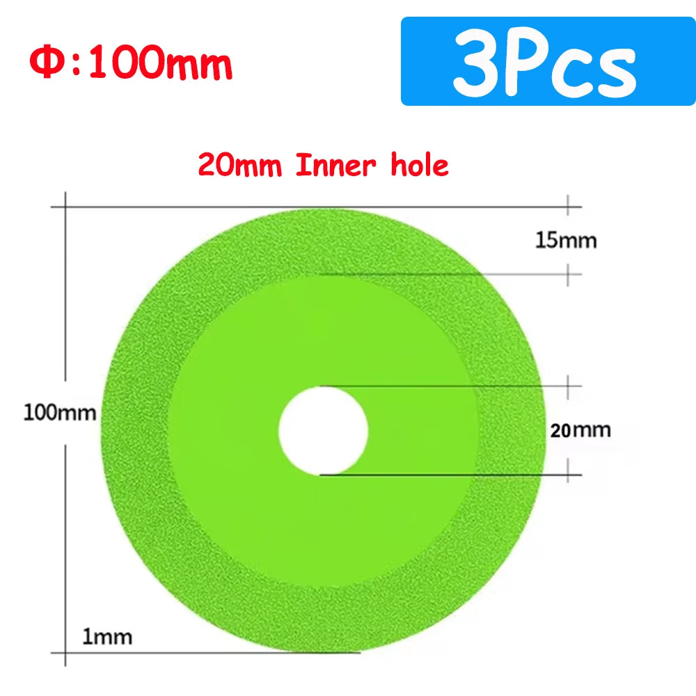 1-25pcs Glass Cutting Disc 100/115/125mm Diamond Wine Bottles Saw Blade Jade Crystal Grinding Chamfering Cutting Blade Glass Cut