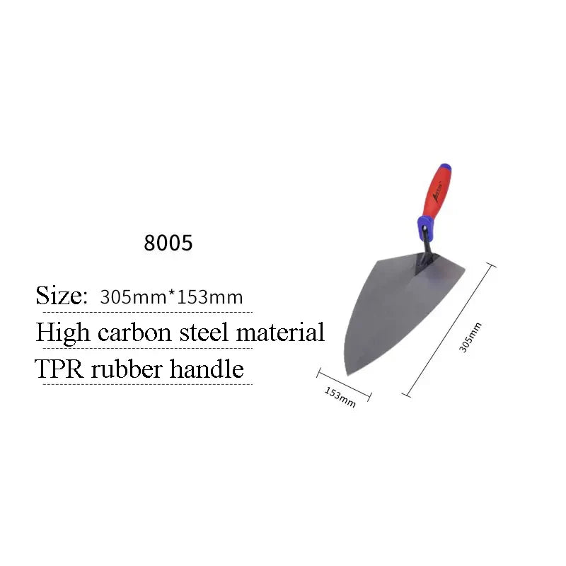 5/6/10/11/12 Inch Putty Knife Brick Trowel Laying Carbon Steel Blade Pointing Plaster Tool Carbon Steel