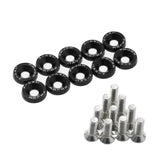 10 PCS M6 Automotive Hexagonal Fasteners, Mudguard Washers, Bumper Engine, Concave Screws, JDM Aluminum Mudguard Washers