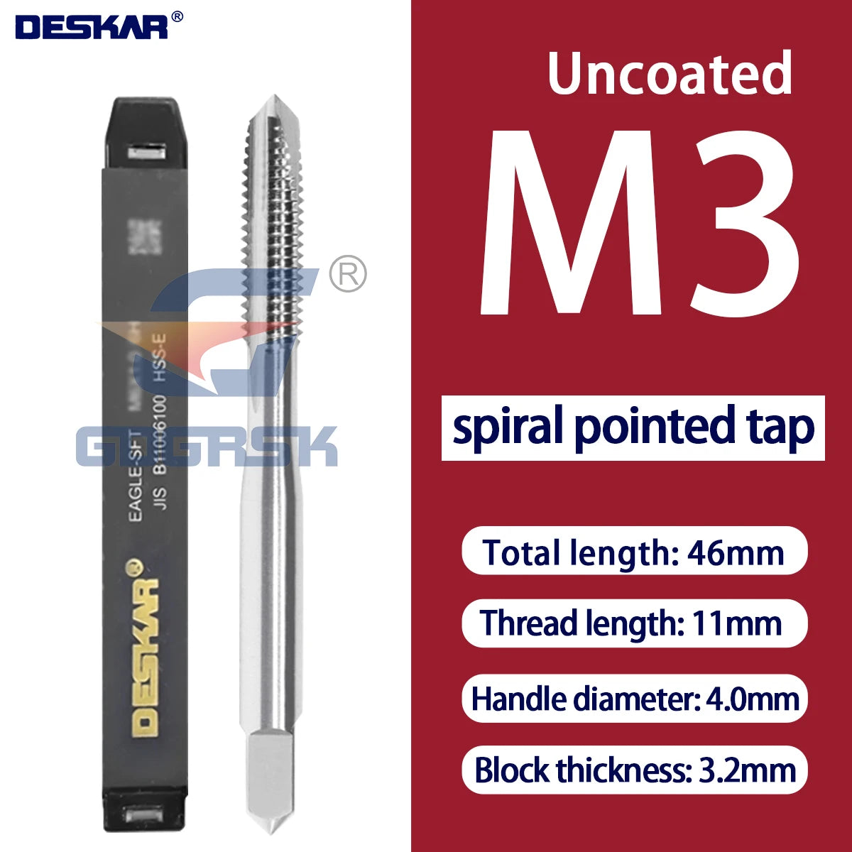 DESKAR Numerical Control Straight Groove Anti-seismic With Screw Tip Tap M3/M4/M5/M6/M8/M10/M12 Anti Shake Drill Bit at The Tips