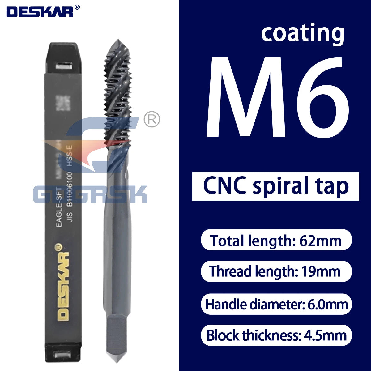 DESKAR Numerical Control Straight Groove Anti-seismic With Screw Tip Tap M3/M4/M5/M6/M8/M10/M12 Anti Shake Drill Bit at The Tips