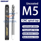 DESKAR Numerical Control Straight Groove Anti-seismic With Screw Tip Tap M3/M4/M5/M6/M8/M10/M12 Anti Shake Drill Bit at The Tips