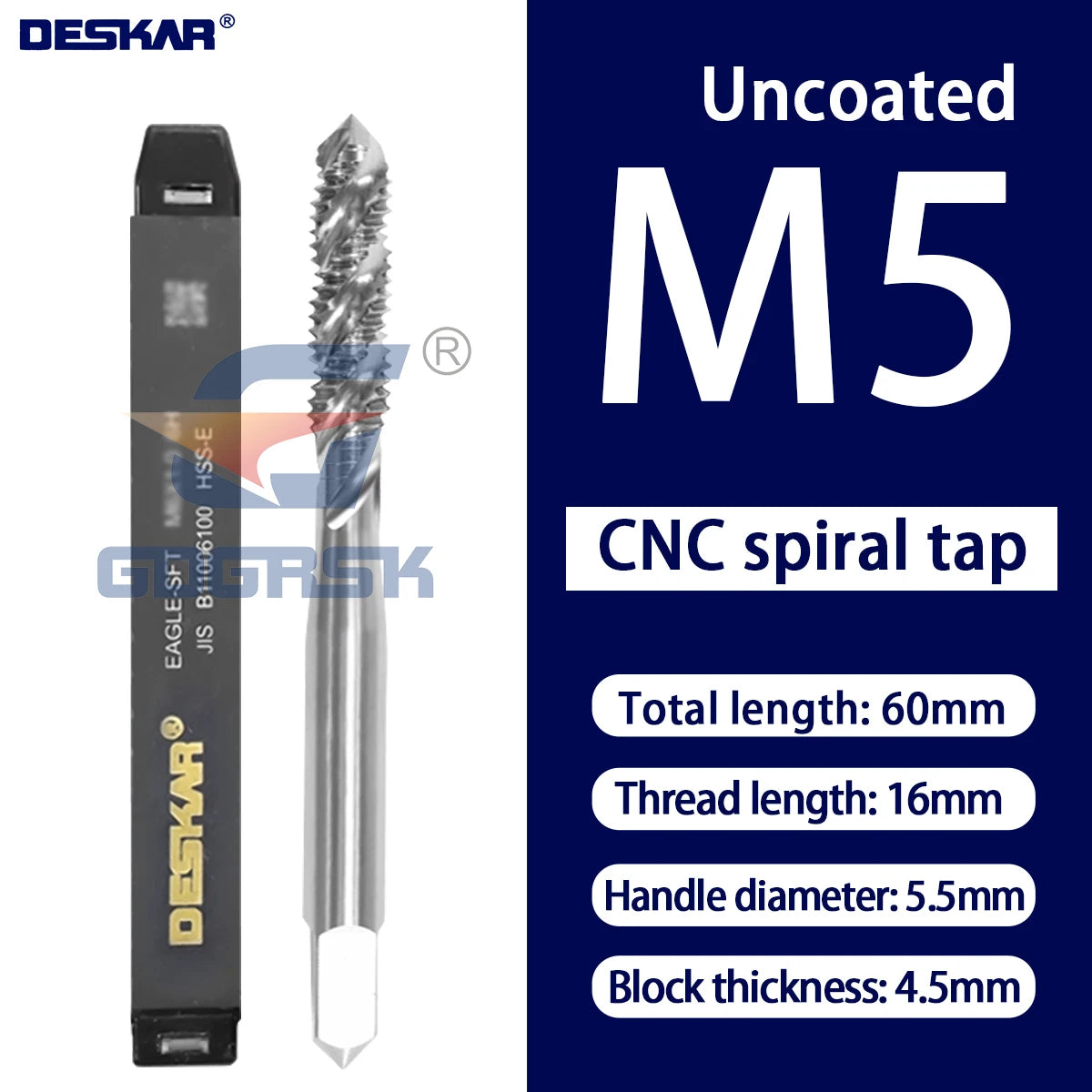 DESKAR Numerical Control Straight Groove Anti-seismic With Screw Tip Tap M3/M4/M5/M6/M8/M10/M12 Anti Shake Drill Bit at The Tips