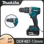 MAKITA 18V lithium electric rechargeable hand drill DDF487 13mm without charger and battery