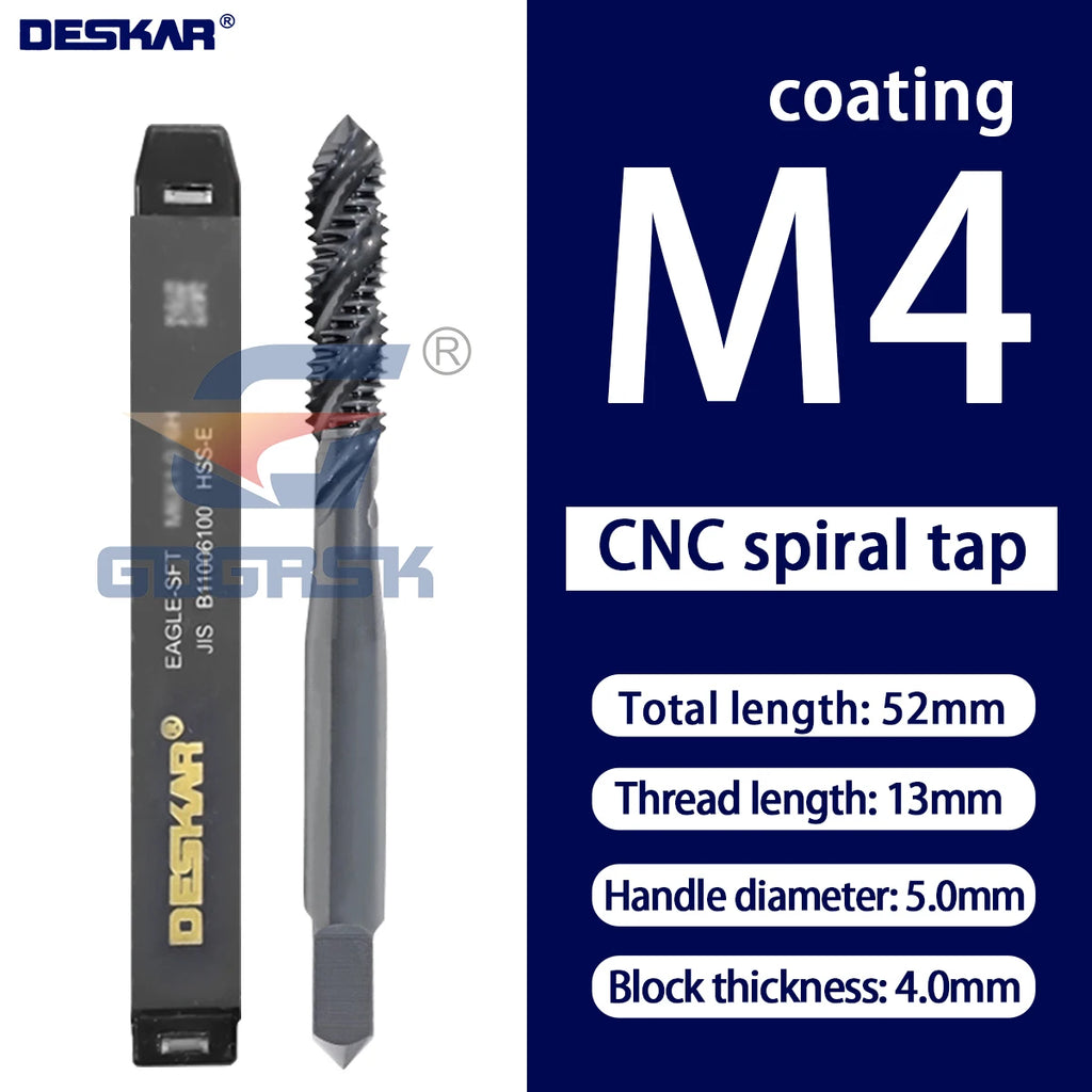 DESKAR Numerical Control Straight Groove Anti-seismic With Screw Tip Tap M3/M4/M5/M6/M8/M10/M12 Anti Shake Drill Bit at The Tips