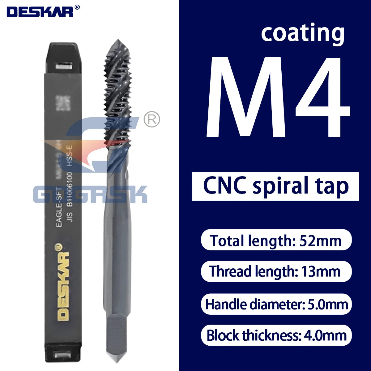 DESKAR Numerical Control Straight Groove Anti-seismic With Screw Tip Tap M3/M4/M5/M6/M8/M10/M12 Anti Shake Drill Bit at The Tips