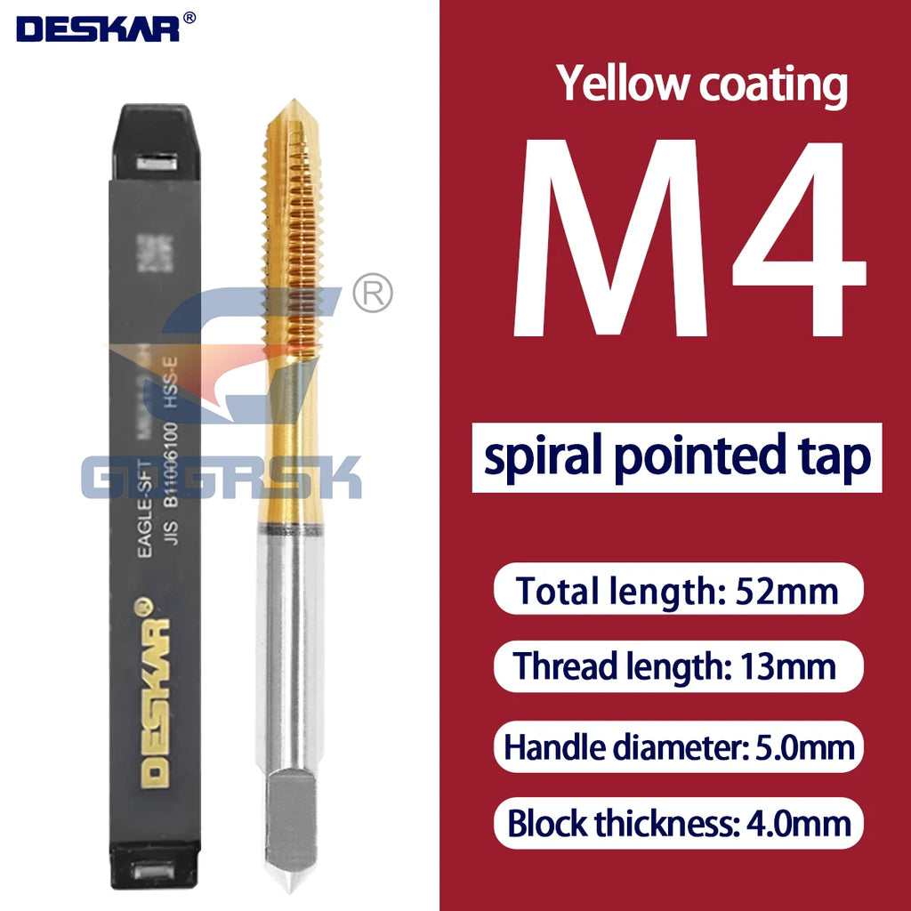 DESKAR Numerical Control Straight Groove Anti-seismic With Screw Tip Tap M3/M4/M5/M6/M8/M10/M12 Anti Shake Drill Bit at The Tips