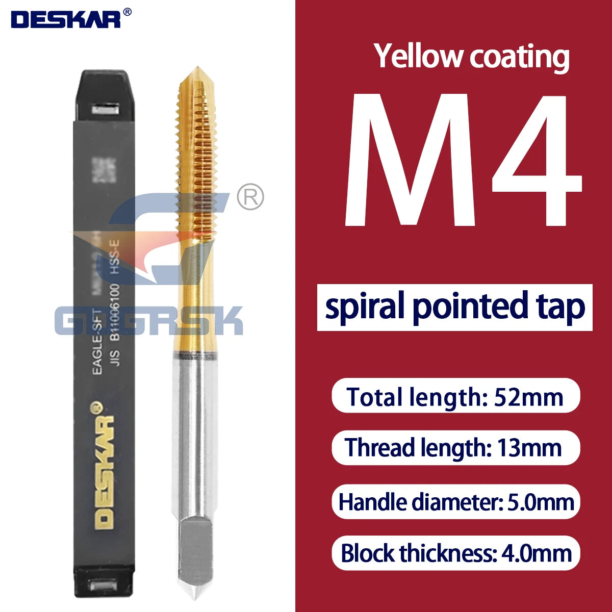 DESKAR Numerical Control Straight Groove Anti-seismic With Screw Tip Tap M3/M4/M5/M6/M8/M10/M12 Anti Shake Drill Bit at The Tips