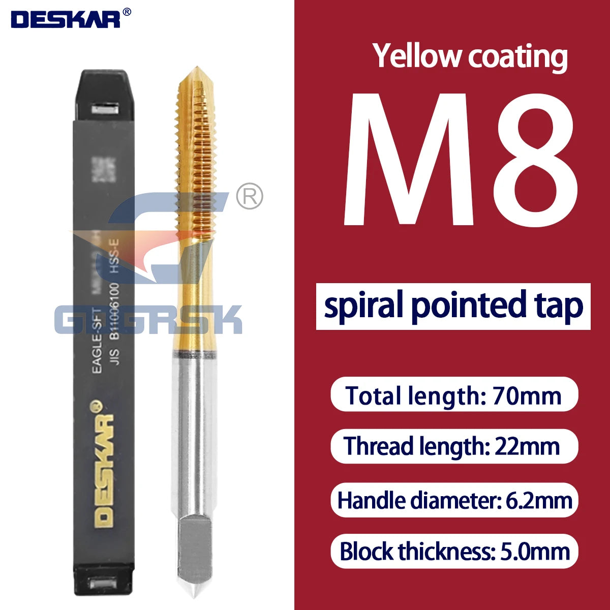DESKAR Numerical Control Straight Groove Anti-seismic With Screw Tip Tap M3/M4/M5/M6/M8/M10/M12 Anti Shake Drill Bit at The Tips