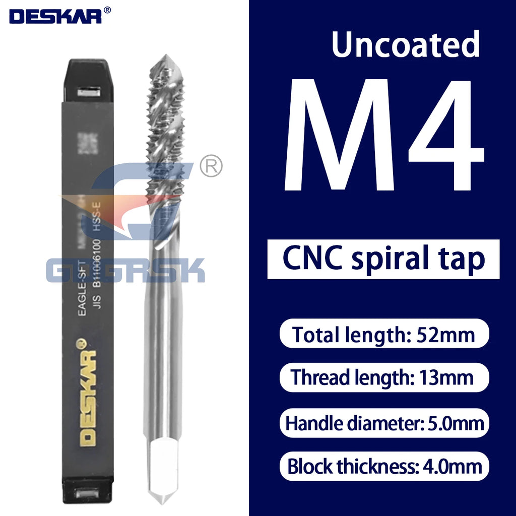 DESKAR Numerical Control Straight Groove Anti-seismic With Screw Tip Tap M3/M4/M5/M6/M8/M10/M12 Anti Shake Drill Bit at The Tips