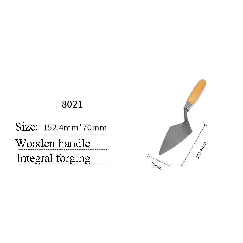 5/6/10/11/12 Inch Putty Knife Brick Trowel Laying Carbon Steel Blade Pointing Plaster Tool Carbon Steel