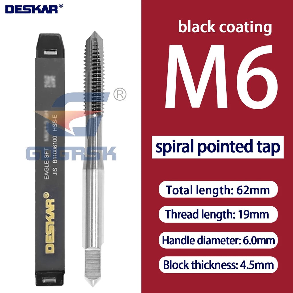 DESKAR Numerical Control Straight Groove Anti-seismic With Screw Tip Tap M3/M4/M5/M6/M8/M10/M12 Anti Shake Drill Bit at The Tips
