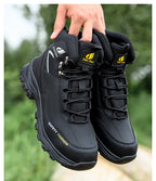 Mens Safety Shoes With Steel Toe Waterproof Boots Puncture Proof Anti-smash Mens Outdoor Work Sneakers Construction Work Shoes