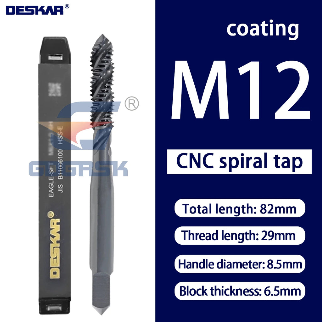 DESKAR Numerical Control Straight Groove Anti-seismic With Screw Tip Tap M3/M4/M5/M6/M8/M10/M12 Anti Shake Drill Bit at The Tips