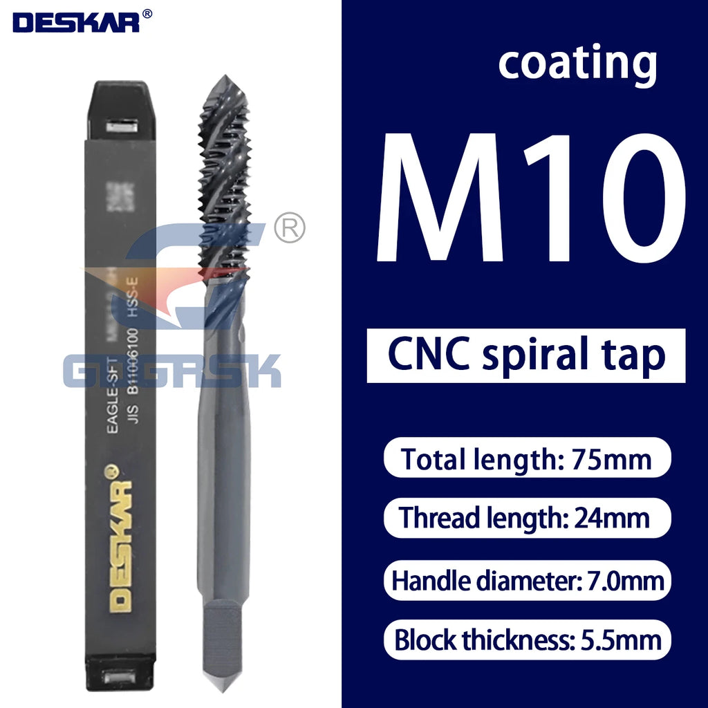DESKAR Numerical Control Straight Groove Anti-seismic With Screw Tip Tap M3/M4/M5/M6/M8/M10/M12 Anti Shake Drill Bit at The Tips
