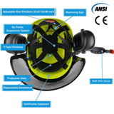 CE Forestry Safety Helmet 3 in 1 Chainsaw Hard Hat Mesh Face Shield Ear Muffs for Arborist Logging Gardening Work Protective Cap