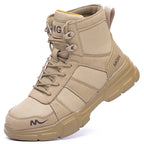 Mens Safety Shoes With Steel Toe Waterproof Boots Puncture Proof Anti-smash Mens Outdoor Work Sneakers Construction Work Shoes