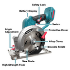 150mm Brushless Electric Circular Saw 6Inch Cordless Handheld Adjustable Electric Saw Wood Cutter Machine For Makita 18V Battery