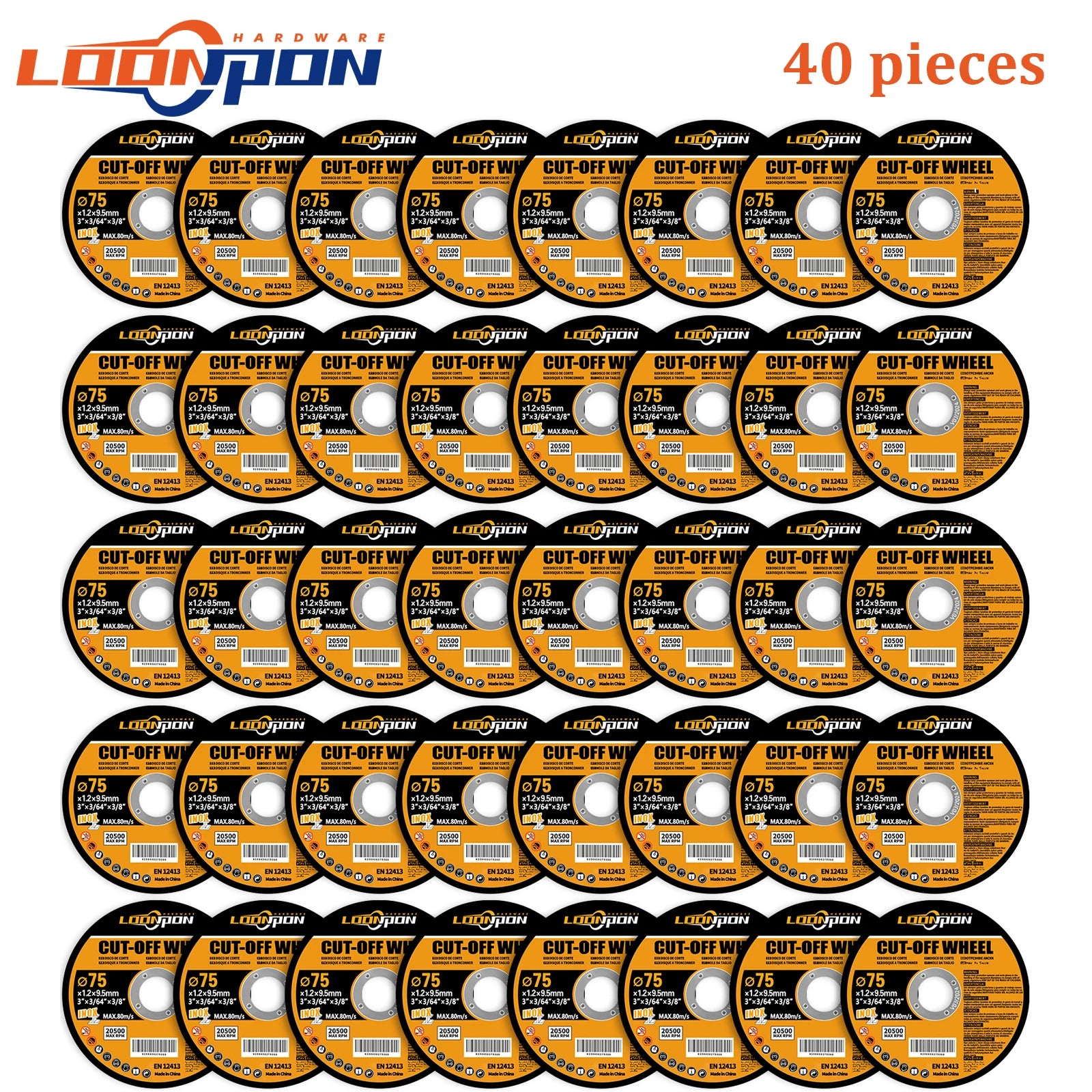 5-50PC 75mm Resin Cutting Disc Grinding Metal Wheel Cut Off Blade for Angle Grinder Metal & Stainless Cutting