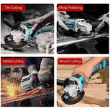 Makita DGA404 Brushless Tool Electric Angle Grinder 18V High Power 125mm/100mm Rechargeable Cutting Polishing Machine