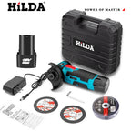 HILDA 12V Miniature Rechargeable Mini Angle Grinder with Battery Cutting Blade Polishing Grinder for Cutting Diamond Cordless