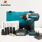 Kamolee 1800 N.m High Torque Cordless Impact Wrench 18V-21V 1/2 Inch Battery Rechargeable Brushless Electric Wrench Tool Set