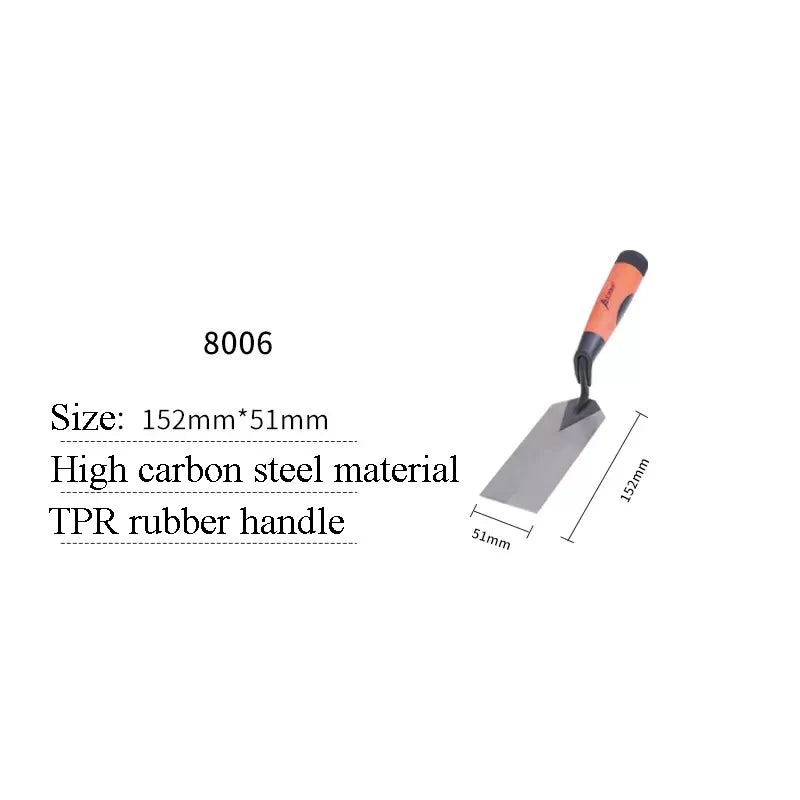 5/6/10/11/12 Inch Putty Knife Brick Trowel Laying Carbon Steel Blade Pointing Plaster Tool Carbon Steel