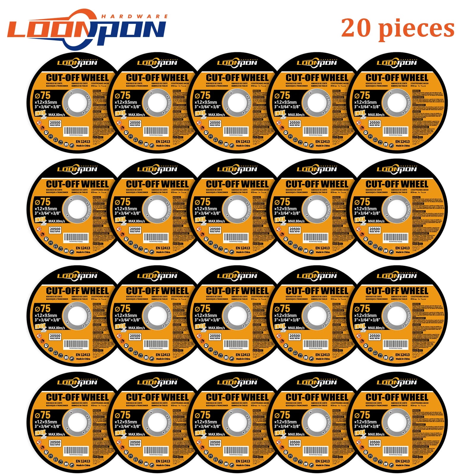 5-50PC 75mm Resin Cutting Disc Grinding Metal Wheel Cut Off Blade for Angle Grinder Metal & Stainless Cutting