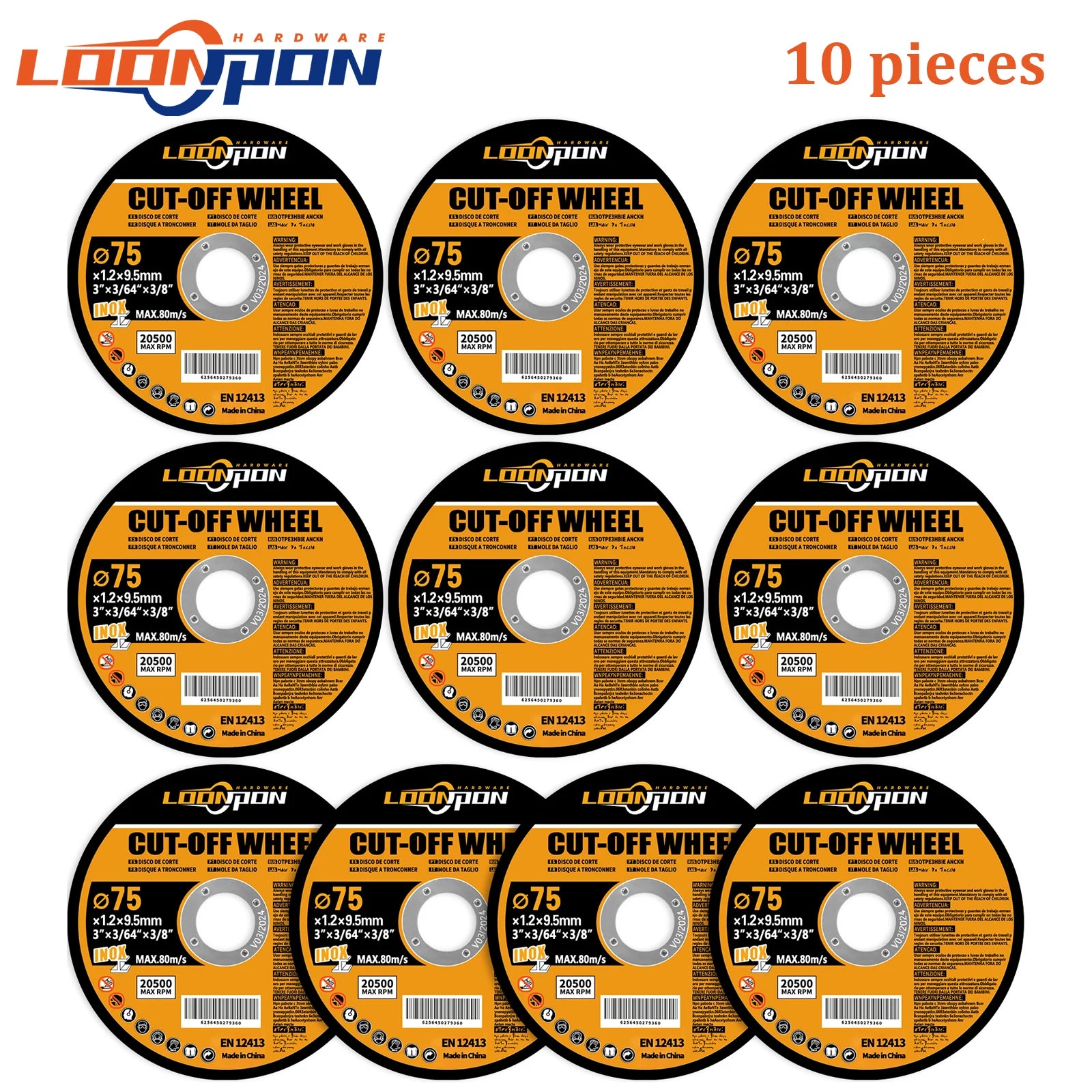 5-50PC 75mm Resin Cutting Disc Grinding Metal Wheel Cut Off Blade for Angle Grinder Metal & Stainless Cutting