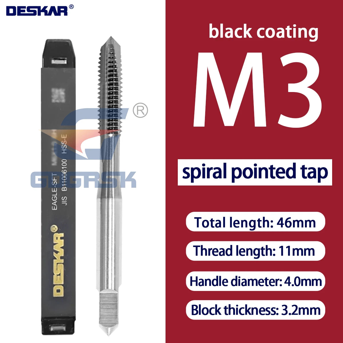 DESKAR Numerical Control Straight Groove Anti-seismic With Screw Tip Tap M3/M4/M5/M6/M8/M10/M12 Anti Shake Drill Bit at The Tips