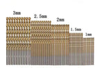 50Pcs Titanium Coated High Speed Steel Drill Bit Set Hex Shaft Straight Spiral Twist Bits for Metal Wood Plastic Drilling