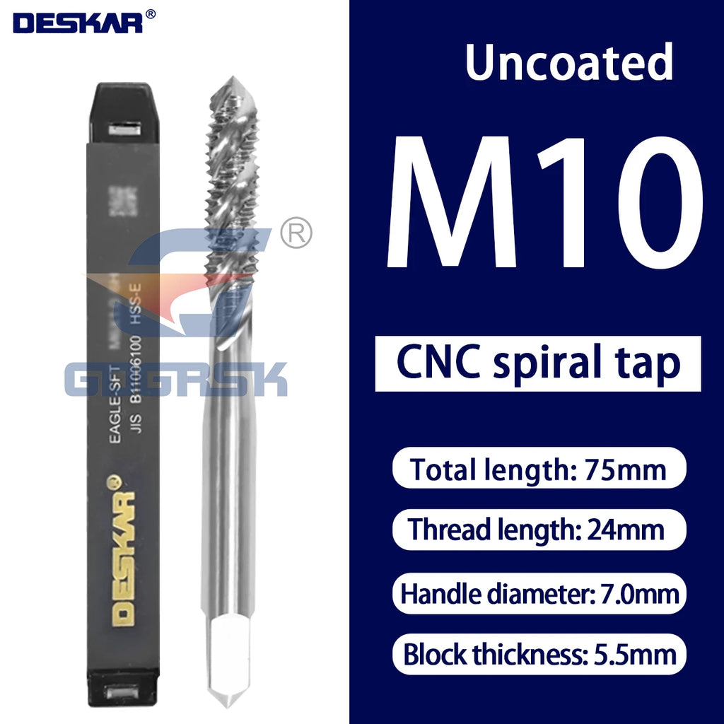 DESKAR Numerical Control Straight Groove Anti-seismic With Screw Tip Tap M3/M4/M5/M6/M8/M10/M12 Anti Shake Drill Bit at The Tips