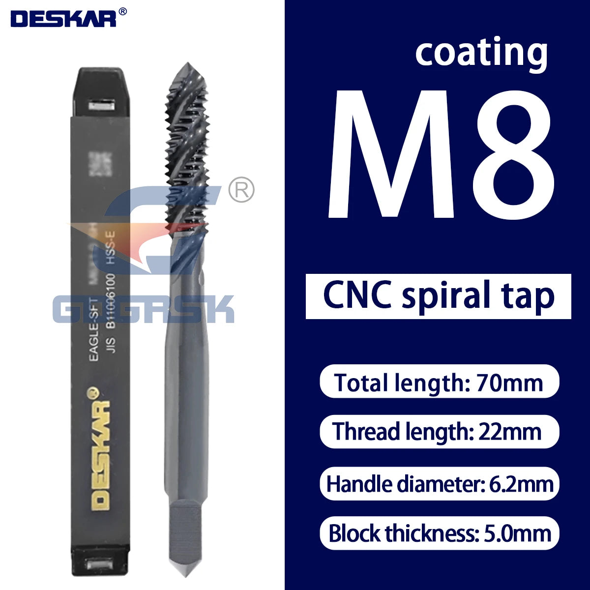 DESKAR Numerical Control Straight Groove Anti-seismic With Screw Tip Tap M3/M4/M5/M6/M8/M10/M12 Anti Shake Drill Bit at The Tips