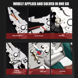 Foldable 18-in-1 Wire Stripping Pliers Crimping Tool - Multifunctional Electrician Pliers, Professional-Grade Electrician Tools