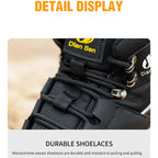 Mens Safety Shoes With Steel Toe Waterproof Boots Puncture Proof Anti-smash Mens Outdoor Work Sneakers Construction Work Shoes