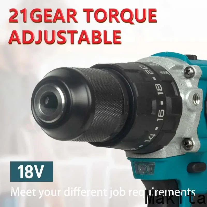 MAKITA 18V lithium electric rechargeable hand drill DDF487 13mm without charger and battery