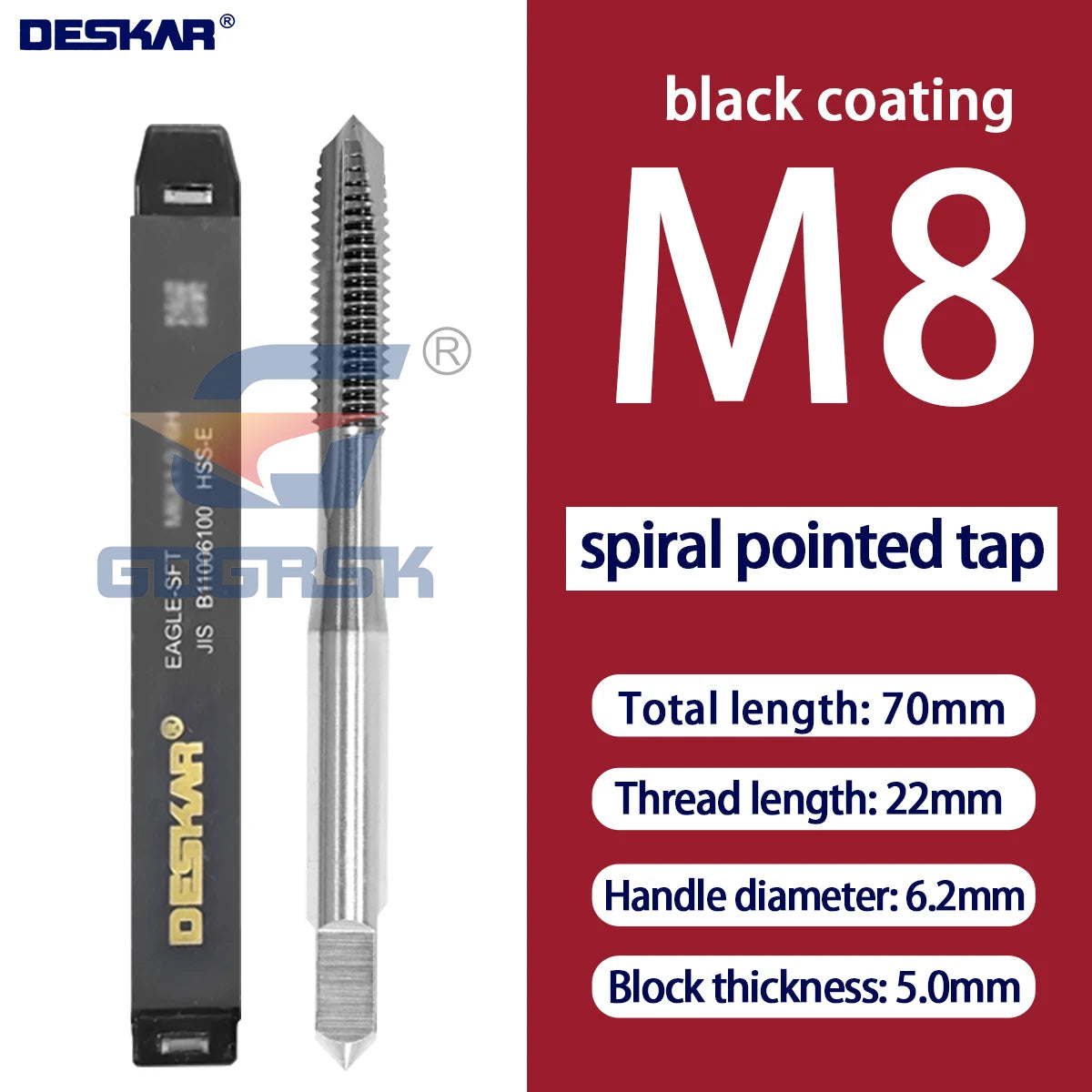DESKAR Numerical Control Straight Groove Anti-seismic With Screw Tip Tap M3/M4/M5/M6/M8/M10/M12 Anti Shake Drill Bit at The Tips