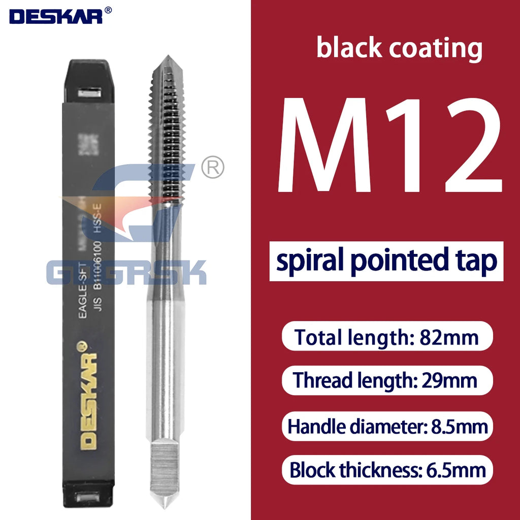 DESKAR Numerical Control Straight Groove Anti-seismic With Screw Tip Tap M3/M4/M5/M6/M8/M10/M12 Anti Shake Drill Bit at The Tips