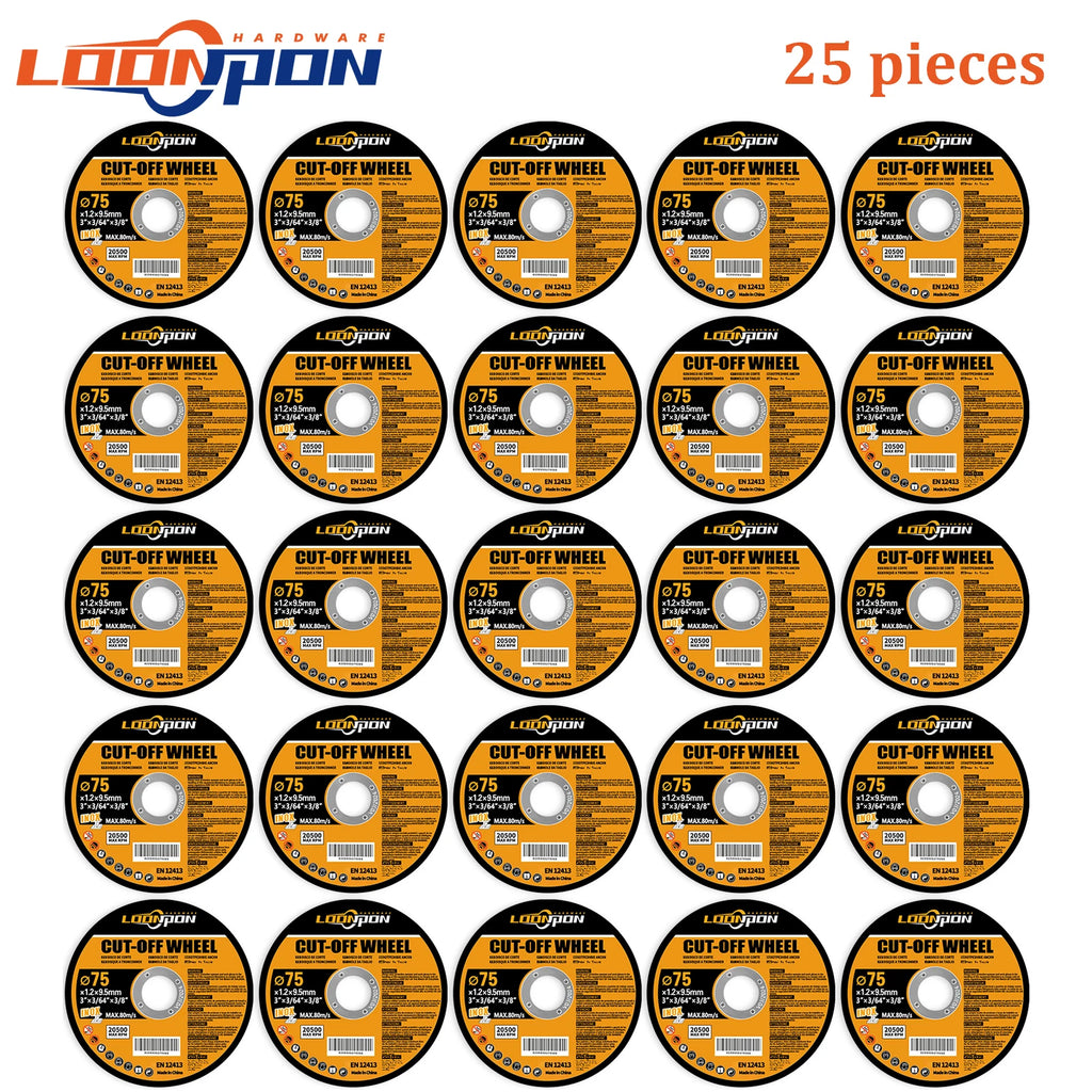 5-50PC 75mm Resin Cutting Disc Grinding Metal Wheel Cut Off Blade for Angle Grinder Metal & Stainless Cutting