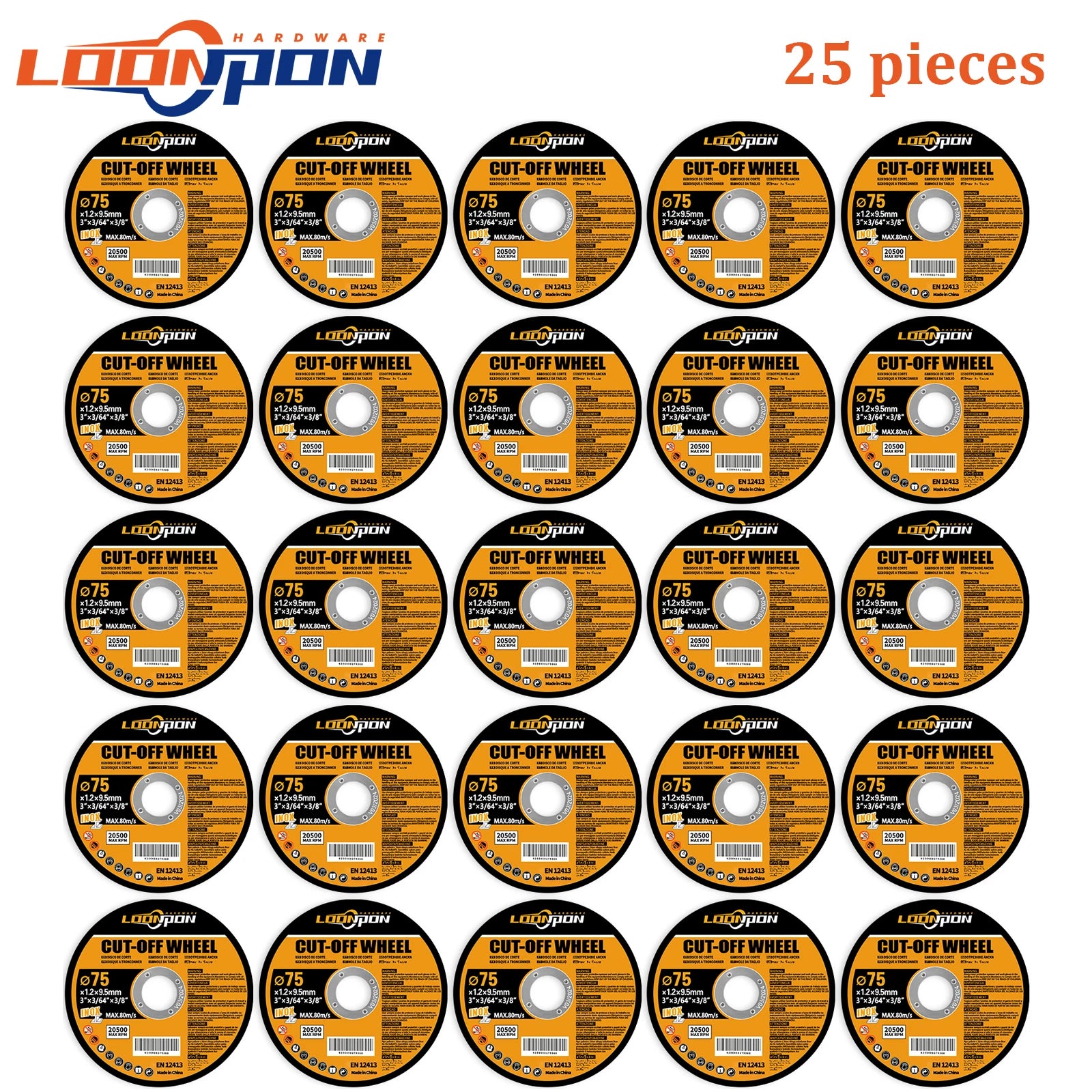 5-50PC 75mm Resin Cutting Disc Grinding Metal Wheel Cut Off Blade for Angle Grinder Metal & Stainless Cutting