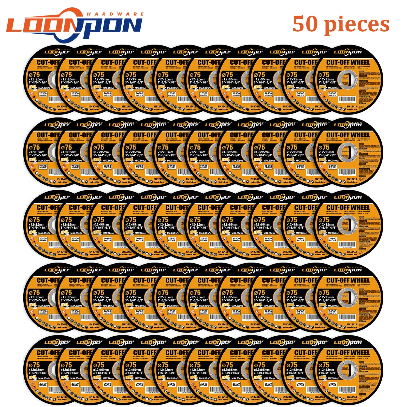 5-50PC 75mm Resin Cutting Disc Grinding Metal Wheel Cut Off Blade for Angle Grinder Metal & Stainless Cutting