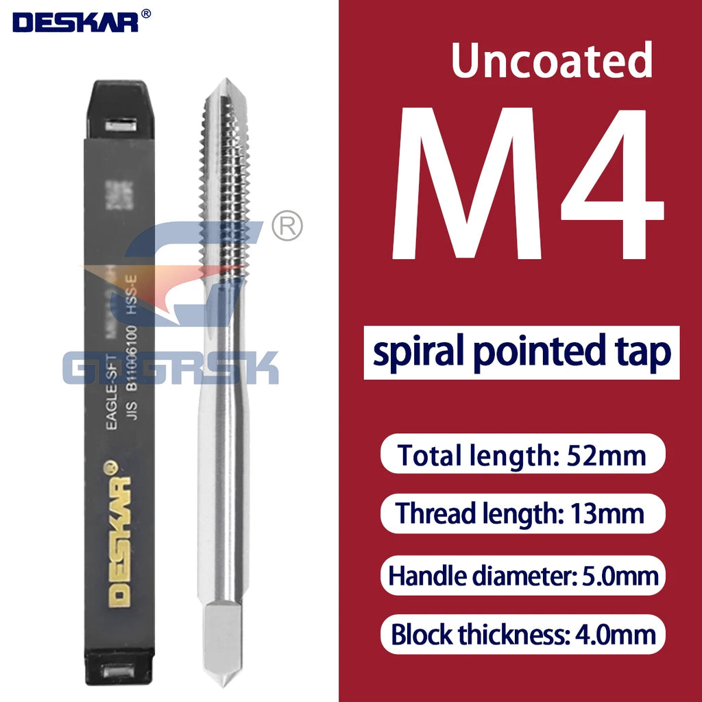 DESKAR Numerical Control Straight Groove Anti-seismic With Screw Tip Tap M3/M4/M5/M6/M8/M10/M12 Anti Shake Drill Bit at The Tips