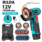 HILDA 12V Miniature Rechargeable Mini Angle Grinder with Battery Cutting Blade Polishing Grinder for Cutting Diamond Cordless