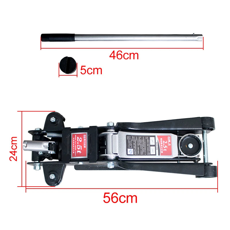 2.5Ton Ultra Low Position Single Pump Auto Car Sedan Suv Hydraulic Floor Lifting Jack Wheel Stand Auto Tire Repairing  Tools