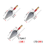 High Manganese Steel Plastering Trowel Pointed Bricklaying Putty Round Wooden Handle Trowel Wall Brick Trowel Tail Ash Spoon